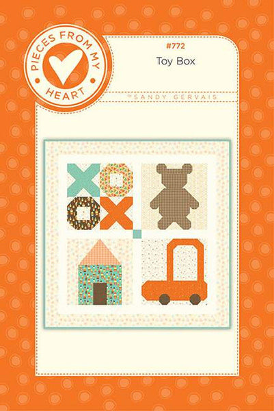 SALE Sandy Gervais Toy Box Quilt PATTERN P157 - Riley Blake Designs - INSTRUCTIONS Only - Four Pieced Blocks