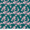 SALE Mint for You Floral SC12761 Teal SPARKLE - Riley Blake - Valentine's Hearts Bees Flowers Antique Gold SPARKLE - Quilting Cotton Fabric