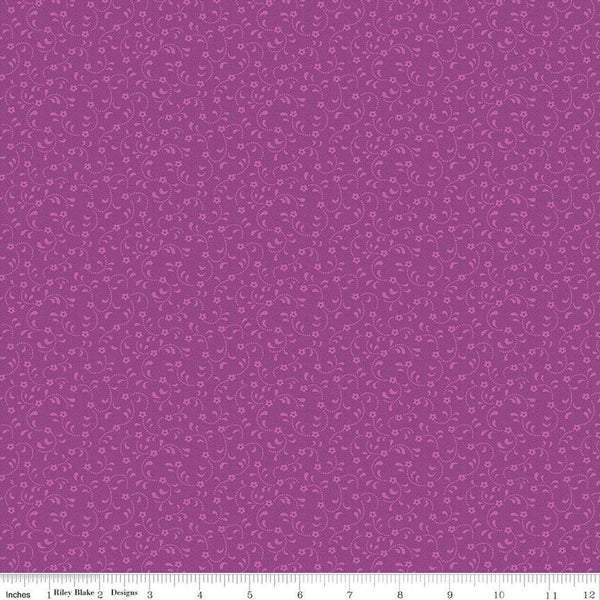 SALE Floret C675 Orchid - Riley Blake Designs - Flowers Floral Tone-on-Tone - Quilting Cotton Fabric