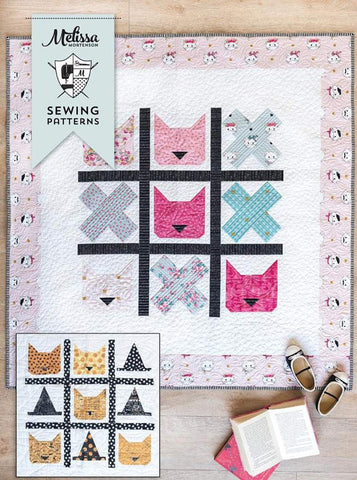 SALE Tic-Tac-Cat Quilt PATTERN P115 by Melissa Mortenson - Riley Blake Designs - INSTRUCTIONS Only - Valentine's Day Halloween