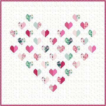 SALE Melissa Mortenson Heart of Hearts Quilt PATTERN P115 - Riley Blake Designs - INSTRUCTIONS Only - Valentine's Day 5" Stacker Friendly
