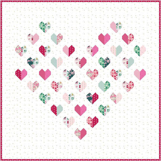 DEAL Melissa Mortenson Heart of Hearts Quilt PATTERN P115 - Riley Blake Designs - INSTRUCTIONS Only - Valentine's Day 5" Stacker Friendly