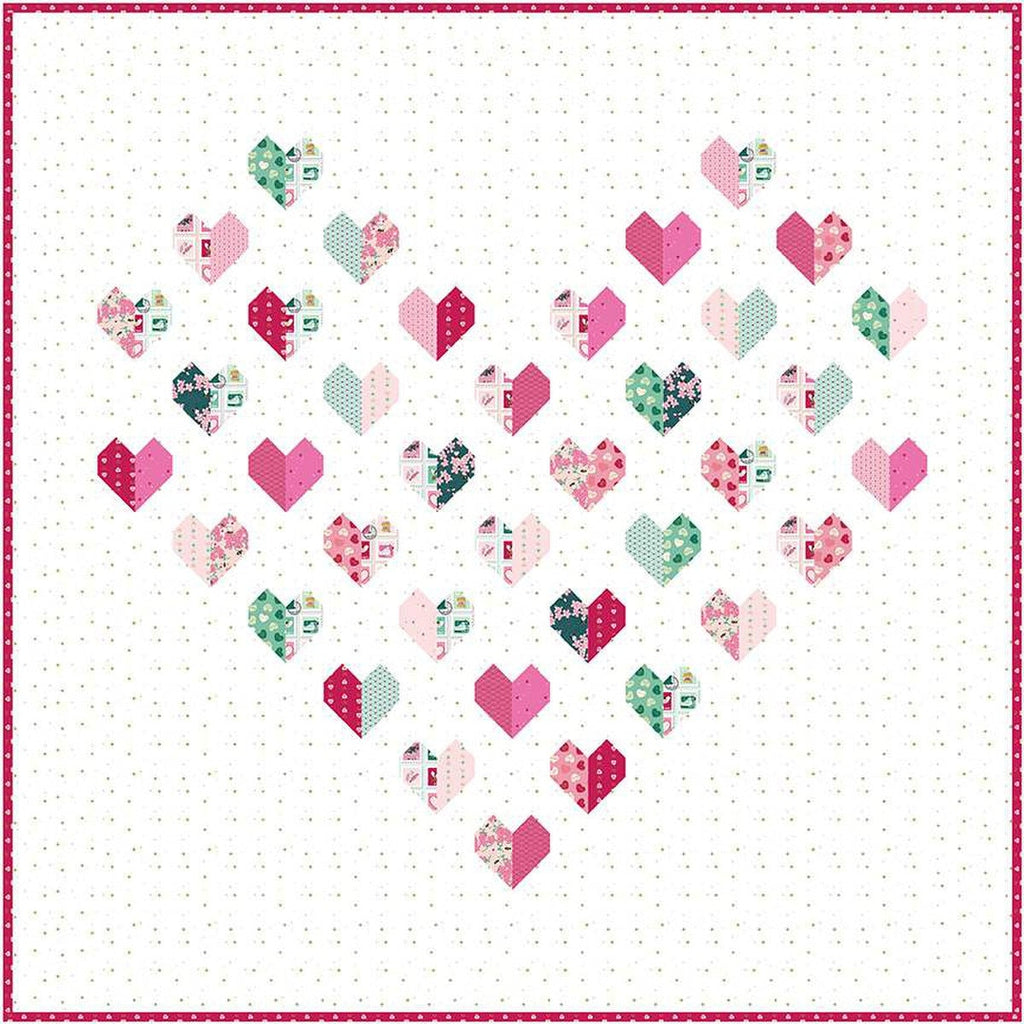 Melissa Mortenson Heart of Hearts Quilt PATTERN P115 - Riley Blake Designs - INSTRUCTIONS Only - Valentine's Day 5" Stacker Friendly