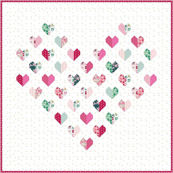 SALE Melissa Mortenson Heart of Hearts Quilt PATTERN P115 - Riley Blake Designs - INSTRUCTIONS Only - Valentine's Day 5" Stacker Friendly