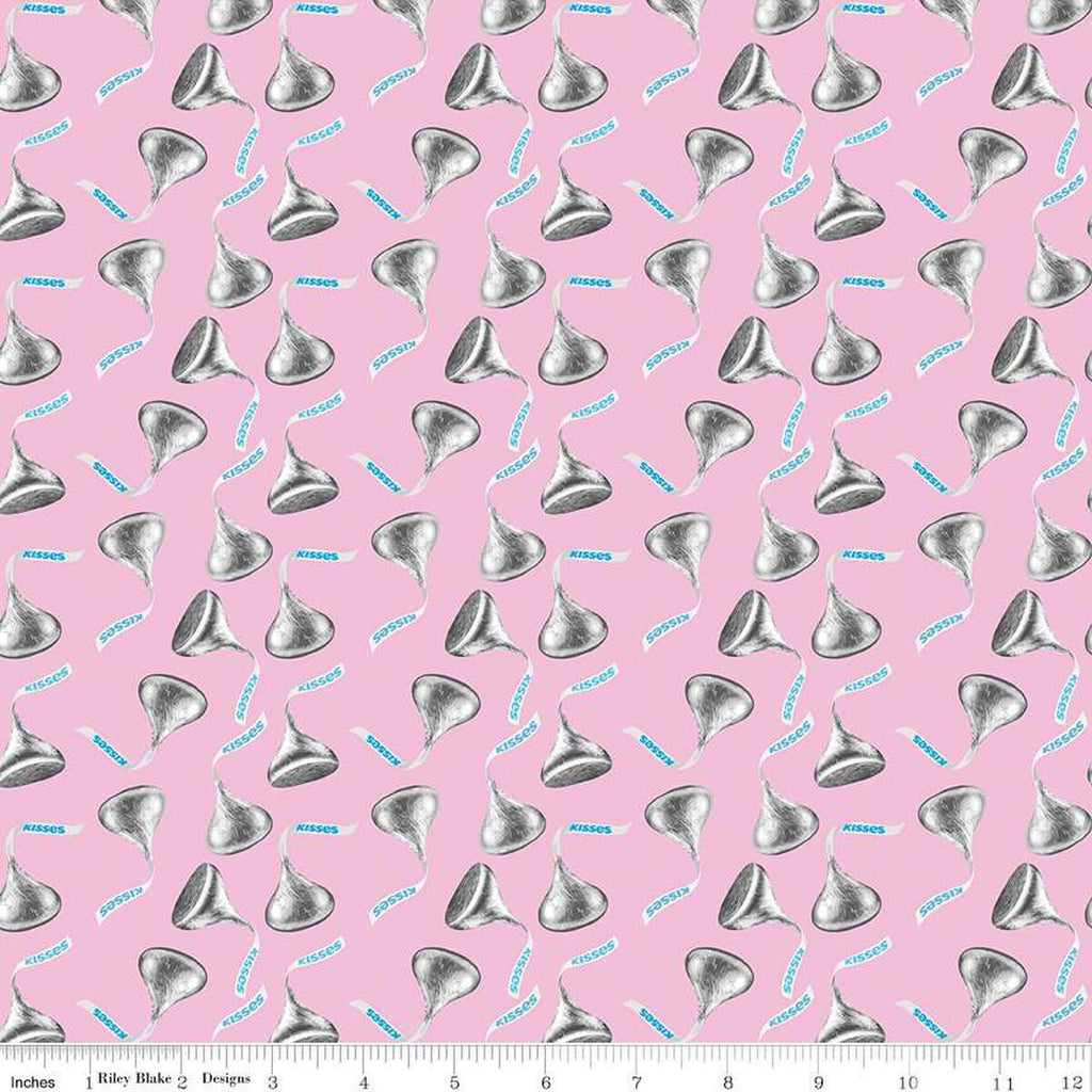 Celebrate with Hershey Valentine's Day Kisses Toss C12803 Pink - Riley Blake Designs - Hershey's Chocolate - Quilting Cotton Fabric