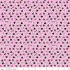 Celebrate with Hershey Valentine's Day Kisses & Hearts SC12805 Pink SPARKLE - Riley Blake Designs - Silver SPARKLE - Quilting Cotton