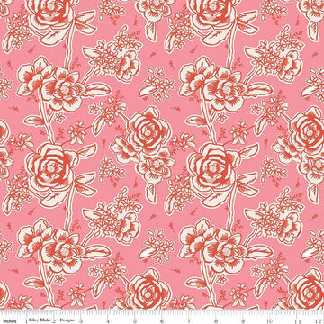 SALE Ciao Bella Floral C12771 Peony - Riley Blake Designs - Flowers - Quilting Cotton Fabric