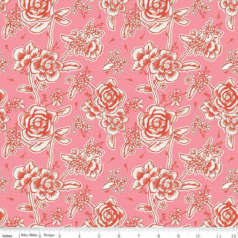 Ciao Bella Floral C12771 Peony by Riley Blake Designs - Flowers - Quilting Cotton Fabric