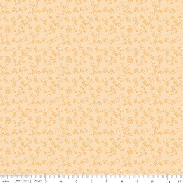 SALE Ciao Bella Vines C12773 Sunshine by Riley Blake Designs - Floral Flowers Leaves - Quilting Cotton Fabric