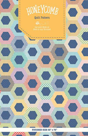 SALE Bee in My Bonnet Honeycomb Quilt PATTERN P120 - Riley Blake Designs - INSTRUCTIONS Only - Piecing Applique Hexagonss