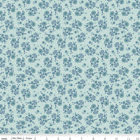 SALE Calico Bouquet C12840 Songbird - Riley Blake Designs - Lori Holt - Floral Flowers - Quilting Cotton Fabric