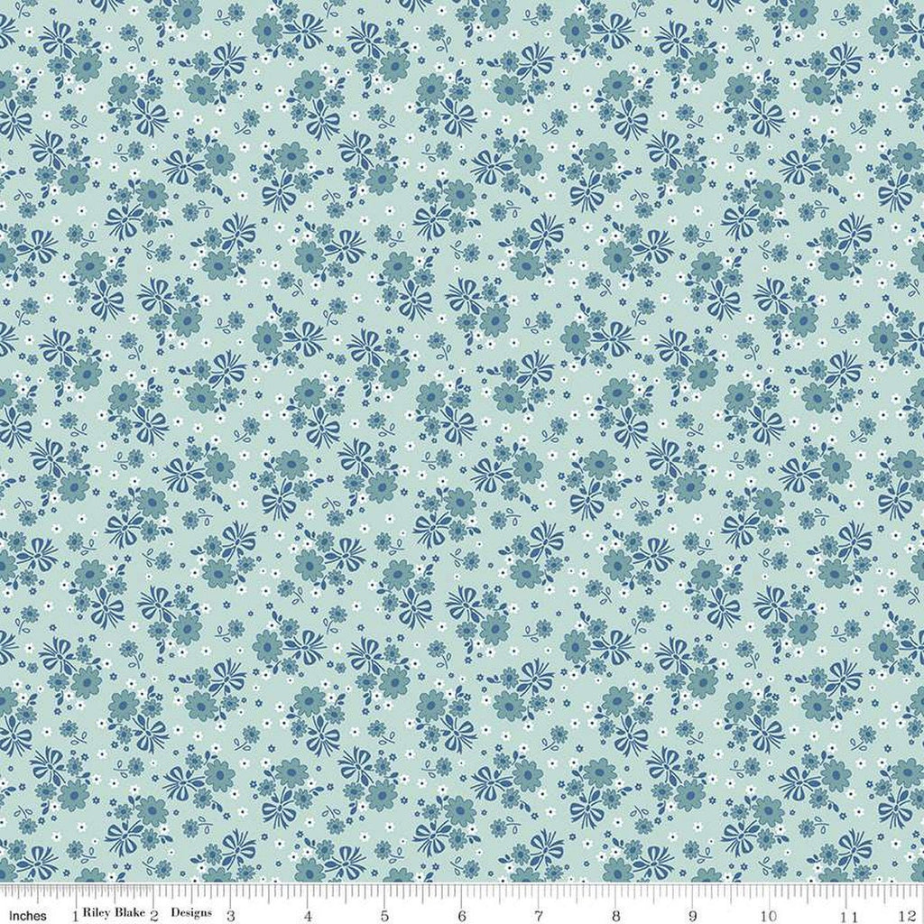 SALE Calico Bouquet C12840 Songbird - Riley Blake Designs - Lori Holt - Floral Flowers - Quilting Cotton Fabric