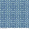 SALE Calico Wallpaper C12841 Denim - Riley Blake Designs - Lori Holt - Floral Flowers Baskets - Quilting Cotton Fabric