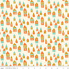 9" End of Bolt - Bumble and Bear Houses C12673 Cream - Riley Blake  - House Homes - Quilting Cotton