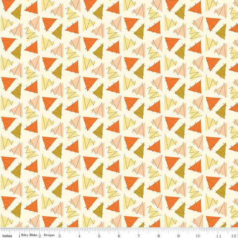 CLEARANCE Bumble and Bear Trianges C12677 Cream - Riley Blake Designs - Geometric - Quilting Cotton Fabric