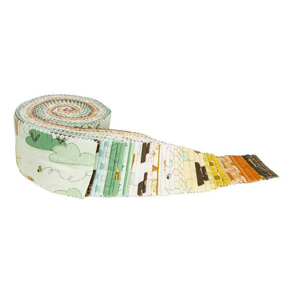 Bumble and Bear 2.5 Inch Rolie Polie Jelly Roll 40 pieces - Riley Blake Designs - Precut Pre cut Bundle - Children's - Cotton Fabric