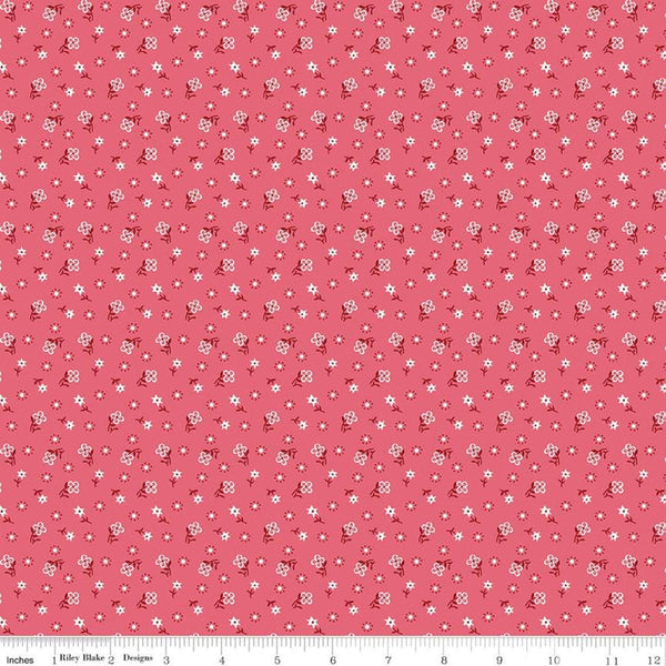 SALE Calico Meadow C12843 Tea Rose - Riley Blake Designs - Lori Holt - Floral Flowers - Quilting Cotton Fabric