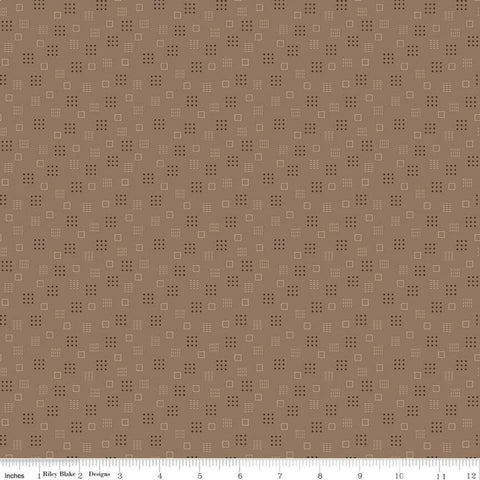 SALE Calico Squares C12849 Chestnut - Riley Blake Designs - Lori Holt - Geometric - Quilting Cotton Fabric