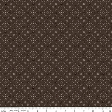 DEAL Calico Diamonds C12856 Raisin - Riley Blake Designs - Lori Holt - Geometric Squares Dots - Quilting Cotton Fabric