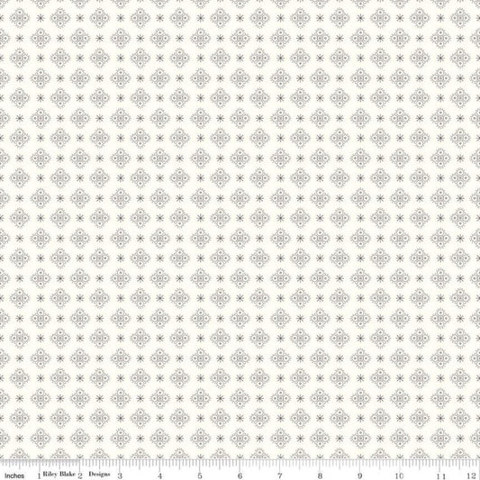DEAL Calico Starshine C12859 Milk Can on Cloud - Riley Blake Designs - Lori Holt - Medallions Asterisks White - Quilting Cotton Fabric