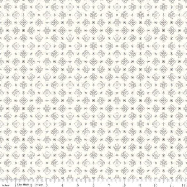 SALE Calico Starshine C12859 Milk Can on Cloud - Riley Blake Designs - Lori Holt - Medallions Asterisks White - Quilting Cotton Fabric