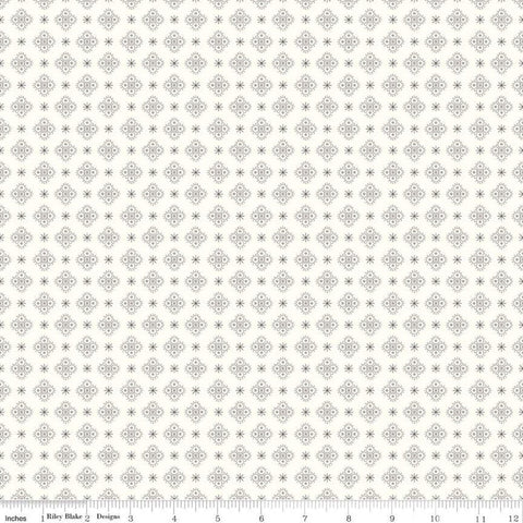 SALE Calico Starshine C12859 Milk Can on Cloud - Riley Blake Designs - Lori Holt - Medallions Asterisks White - Quilting Cotton Fabric