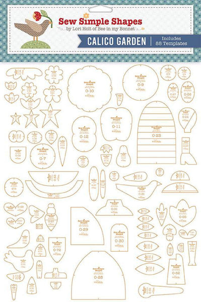 SALE Lori Holt Calico Garden Sew Simple Shapes STT-28240 - Riley Blake Designs - 88 Plastic Applique Templates