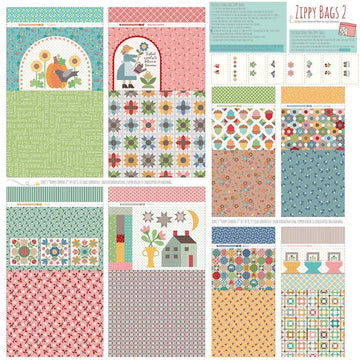 Calico Home Decor Zippy Bags 2 LARGE Canvas Panel HD12863 - Lori Holt Riley Blake Cotton CANVAS