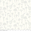 SALE South Hill Freesias C12661 Cream - Riley Blake Designs - Floral Line-Drawn Flowers - Quilting Cotton Fabric
