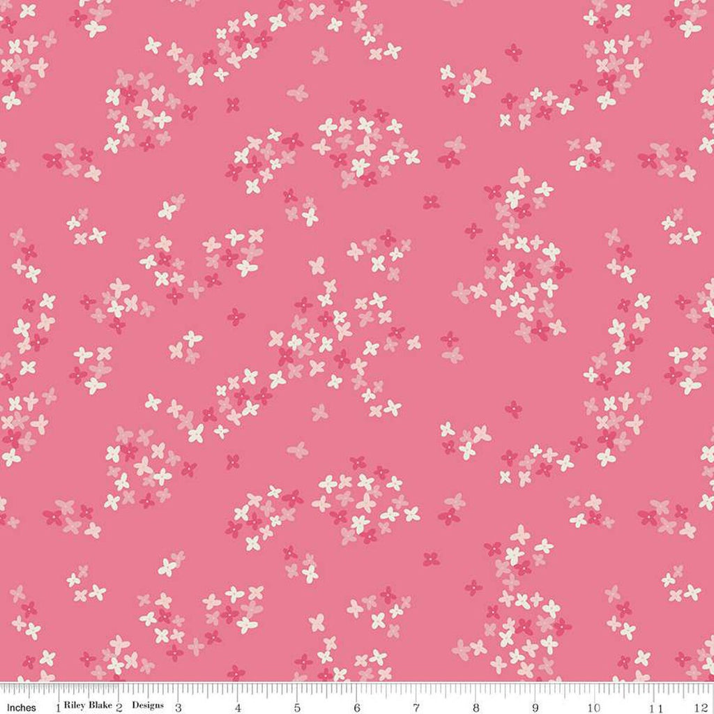 South Hill Flower Bed C12664 Sugar Pink - Riley Blake Designs - Floral Flowers - Quilting Cotton Fabric