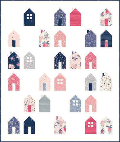 SALE Fran Gulick Cozy Village Quilt PATTERN P173 - Riley Blake Designs - INSTRUCTIONS Only - Pieced Houses