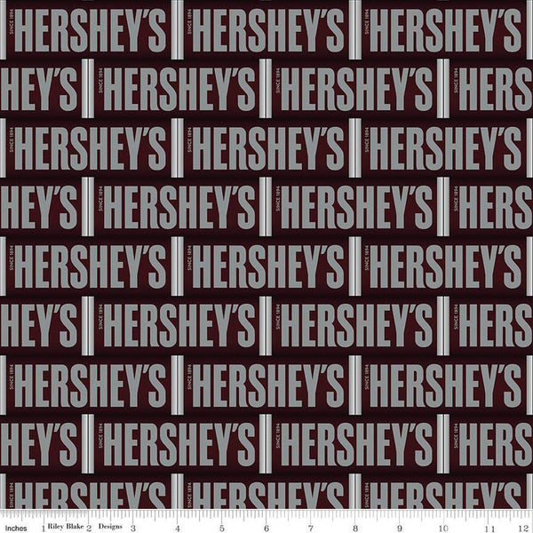 SALE Celebrate with Hershey Valentine's Day Main C12800 Dark Chocolate - Riley Blake Designs - Hershey's Candy Bars - Quilting Cotton Fabric