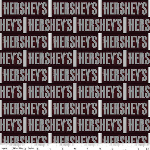 Celebrate with Hershey Valentine's Day Main C12800 Dark Chocolate - Riley Blake Designs - Hershey's Candy Bars - Quilting Cotton Fabric