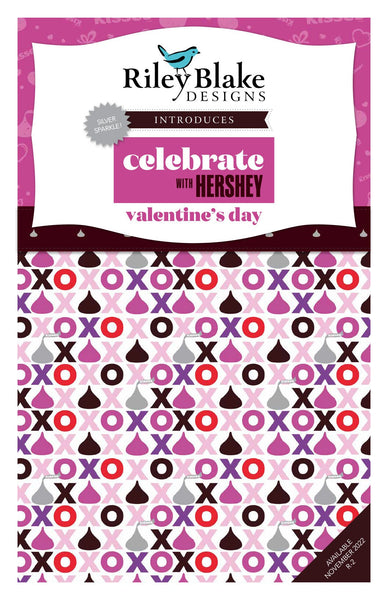 Celebrate with Hershey Valentine's Day Charm Pack 5" Stacker Bundle - Riley Blake - 42 piece Precut Pre cut - Quilting Cotton Fabric