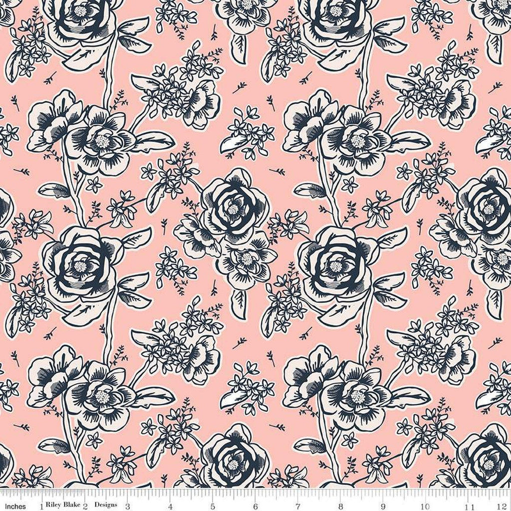 Ciao Bella Floral C12771 Blush by Riley Blake Designs - Flowers - Quilting Cotton Fabric