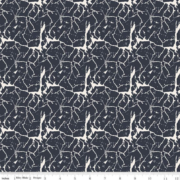 CLEARANCE Ciao Bella Crackle C12774 Midnight by Riley Blake - Quilting Cotton Fabric