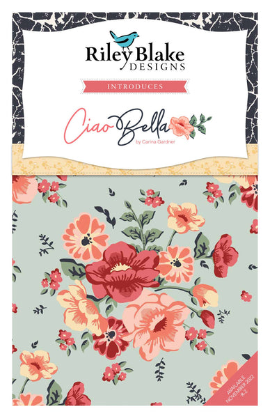 SALE Ciao Bella Fat Quarter Bundle 18 pieces - Riley Blake Designs - Pre Cut Precut - Floral Flowers - Quilting Cotton Fabric