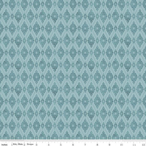 Mon Cheri Diamond Damask C12652 Mist - Riley Blake Designs - Tone-on-Tone - Quilting Cotton Fabric