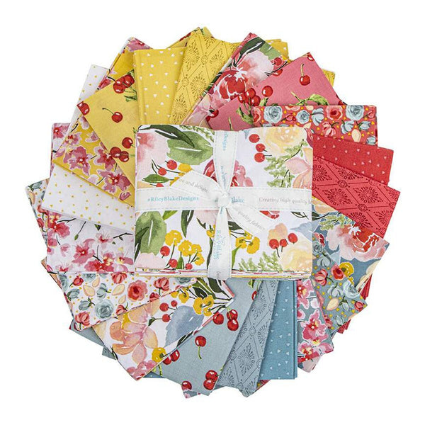 SALE Mon Cheri Fat Quarter Bundle 19 pieces - Riley Blake Designs - Pre cut Precut - Quilting Cotton Fabric