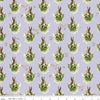CLEARANCE Springtime Bunnies CD12812 Lilac - Riley Blake Designs - DIGITALLY PRINTED Rabbits Flowers Easter - Quilting Cotton