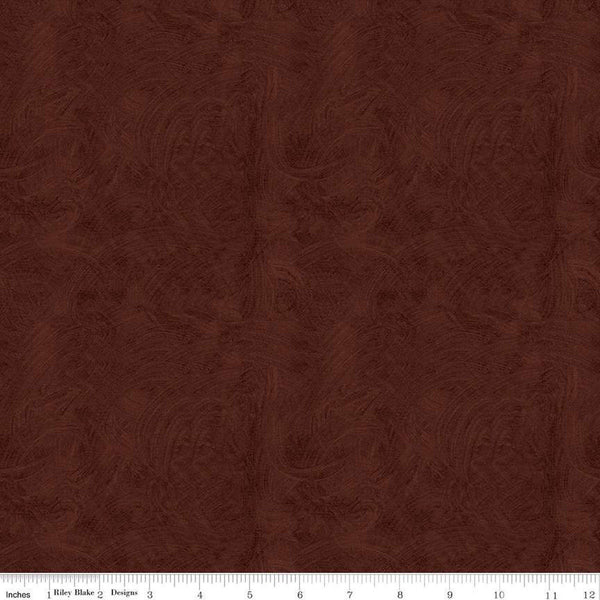 Ride the Range Brush C12744 Chocolate - Riley Blake Designs - Tone-on-Tone Semi-Solid - Quilting Cotton Fabric