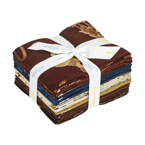 SALE Ride the Range Fat Quarter Bundle 15 pieces - Riley Blake Designs - Pre cut Precut - Horses Cowboy - Quilting Cotton Fabric