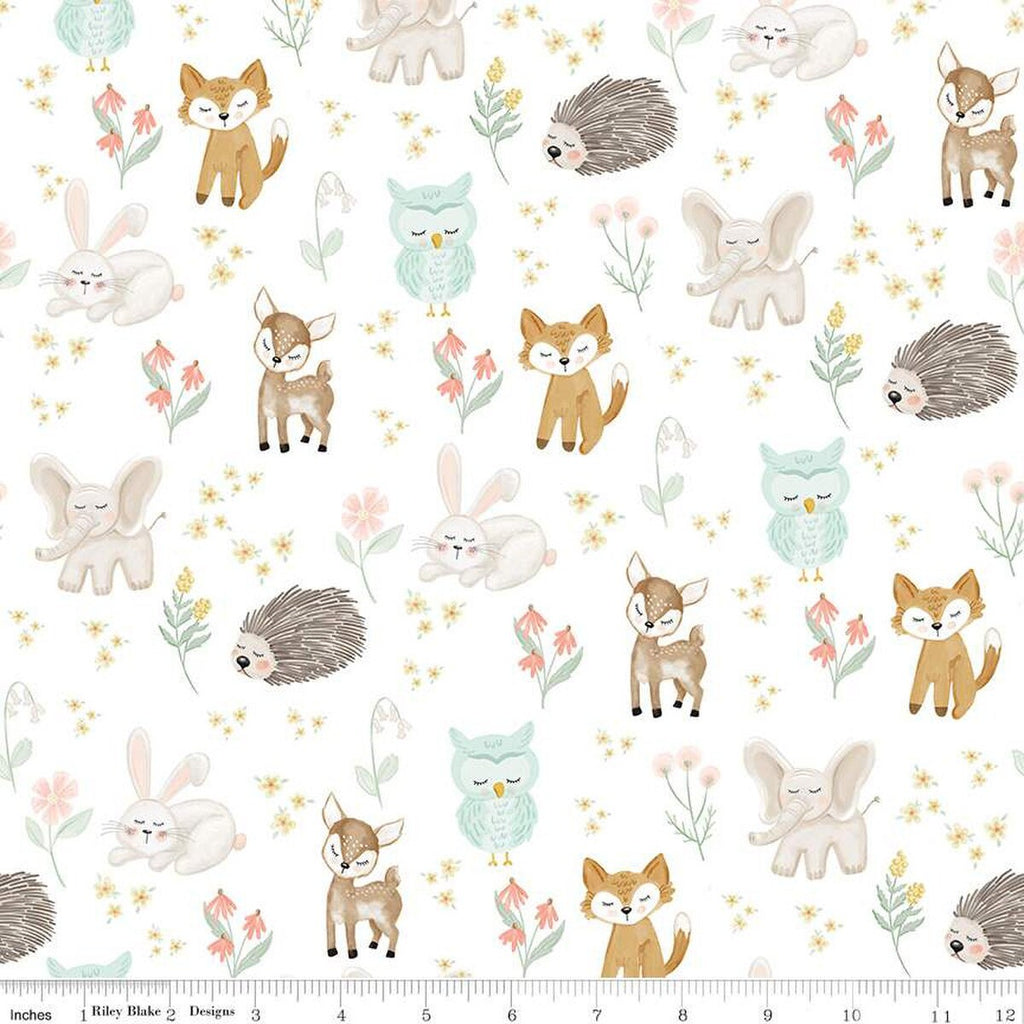 Forest Little Animals Set of 7 Fabric Panels