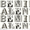 CLEARANCE Be Mine Valentine Love Letters C12785 Black - Riley Blake Designs - Valentine's Day Text on White - Quilting Cotton Fabric