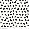 SALE Be Mine Valentine Candy Hearts C12787 Black - Riley Blake Designs - Valentine's Day Valentines Text on White - Quilting Cotton Fabric