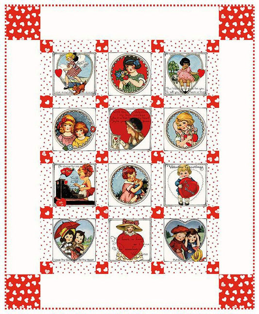 DEAL Childhood Sweethearts Quilt PATTERN P120 - J. Wecker Frisch - Riley Blake Designs - INSTRUCTIONS Only - Valentine's Day