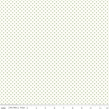 SALE Clover Flat Swiss Dots on Cream - Riley Blake Designs - Quilting Cotton Fabric