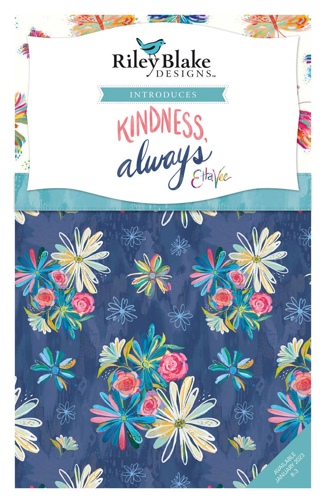Riley Blake Kindness Always Butterflies on Pink Quilting Cotton