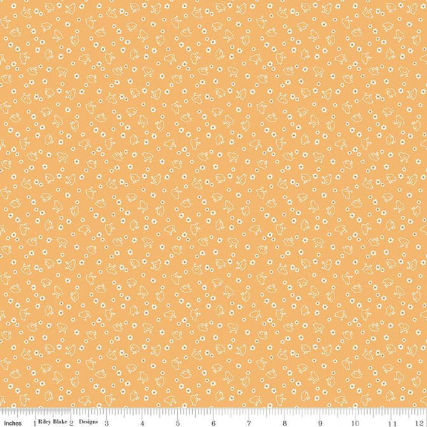 SALE Calico Chicks C12846 Heirloom Daisy - Riley Blake Designs - Lori Holt - Floral Flowers Birds - Quilting Cotton Fabric