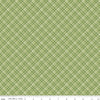 SALE Calico Plaid C12847 Lettuce - Riley Blake Designs - Lori Holt - Diagonal - Quilting Cotton Fabric